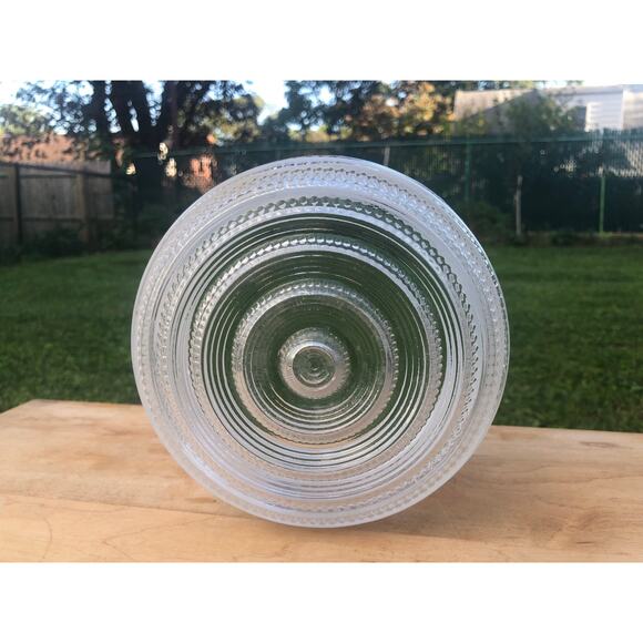 Vintage Art Deco Frosted Textured Clear Glass Ceiling Light Cover, Light Shade - Picture 6 of 10